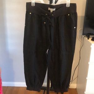 Black Linen Knicker Pants